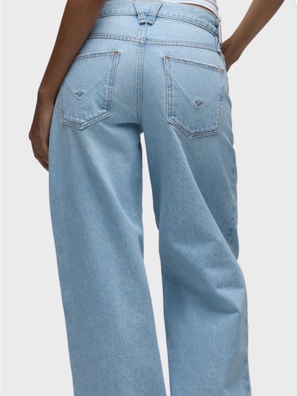 NWT Hudson Rylee Vintage Day Wide Leg Jeans Size 27 Raw Hem - Picture 2 of 7